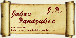 Jakov Mandžukić vizit kartica